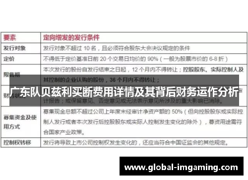 广东队贝兹利买断费用详情及其背后财务运作分析